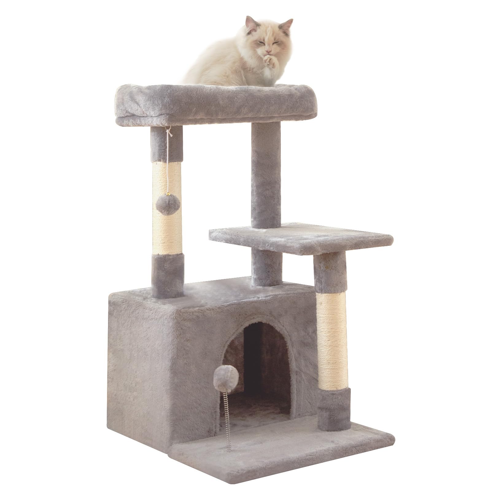 Amazon | Tenntowu キャットタワー 据え置き 猫タワー 低め 多頭飼い 