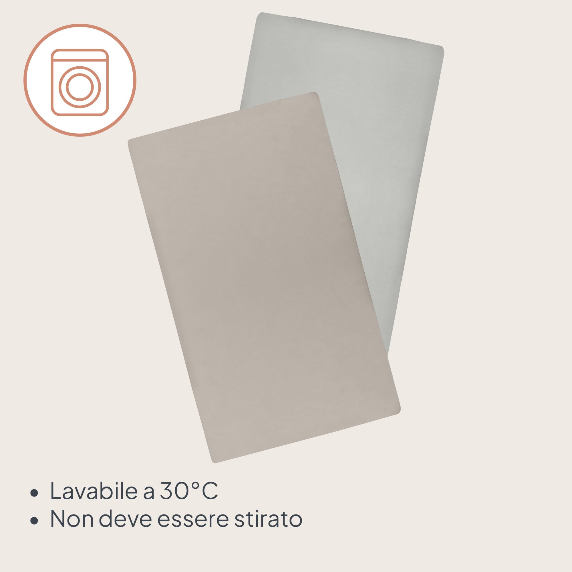 LIONELO Lenzuola con angoli per lettino neonato, Set da 2, 118x60 cm, Cotone di bambù naturale, Traspiranti, Ideali per materasso di lettino, lettino da viaggio/Campeggio o culla
