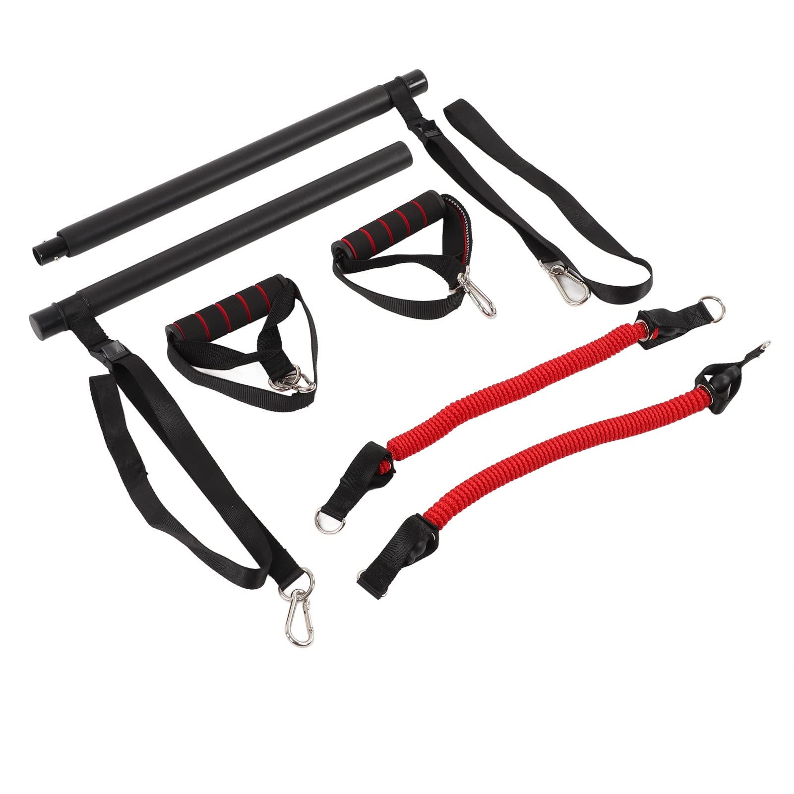 Kit de Barra de Pilates portátil con Banda de Resistencia Ajustable, Equipo de Ejercicio de Yoga con Palo de Pilates, máquina de Ejercicios Todo en 1 para Entrenamiento en casa,