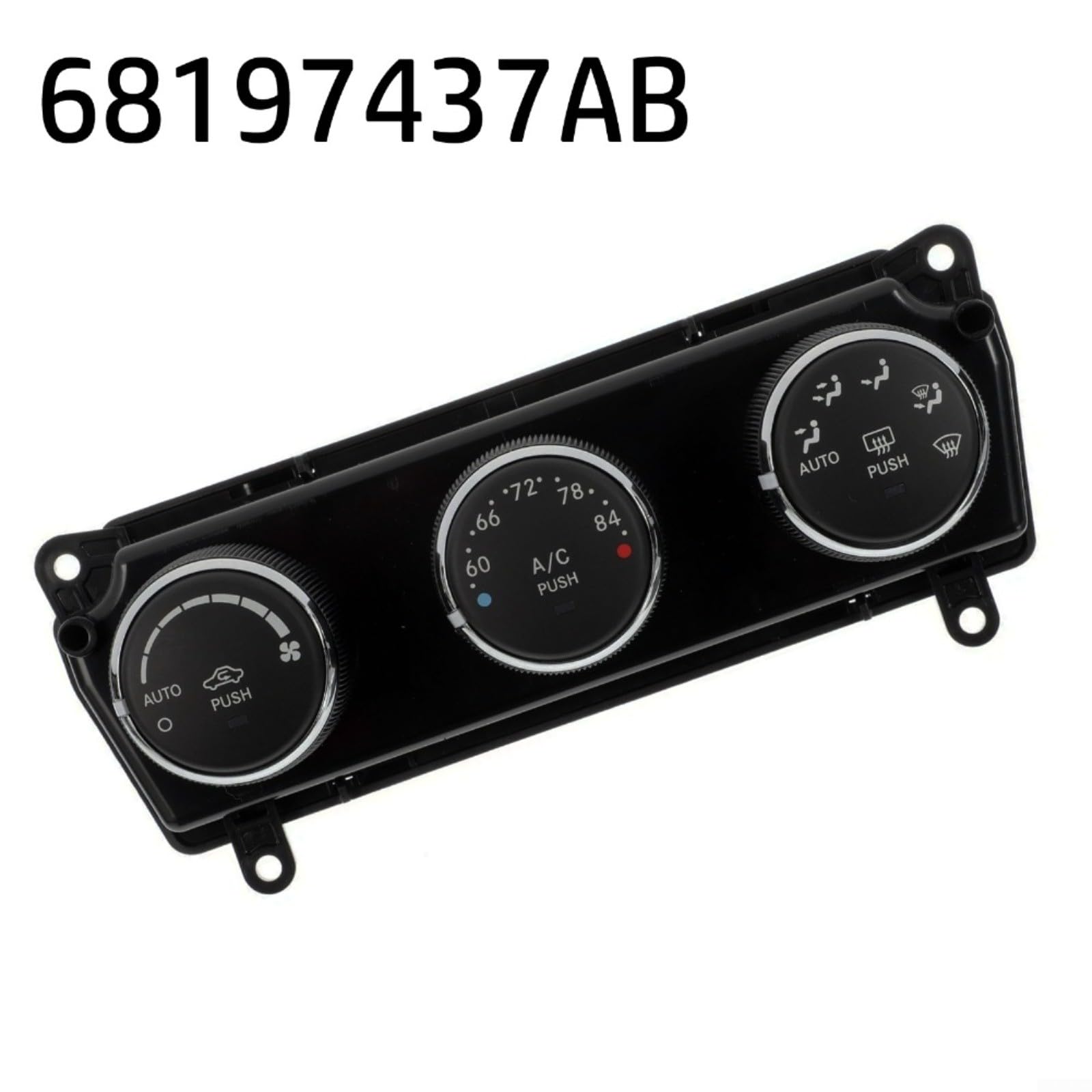 Módulo de Interruptor de Control de Temperatura 68197437AB para Jeep para Wrangler 2014-2016, Pieza de Repuesto de Control de Clima de Calentador de CA de plástico de Ajuste Directo