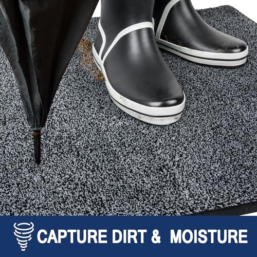 FCSDETAIL Schmutzfangmatte Innen 60 x 90 cm, rutschfeste Maschinenwaschbare Fußmatte, Sauberlaufmatte, Eingangstürmatte mit Wasserabsorbierenden, Fussmatte für Hund, Eingang, Haustür & Flur