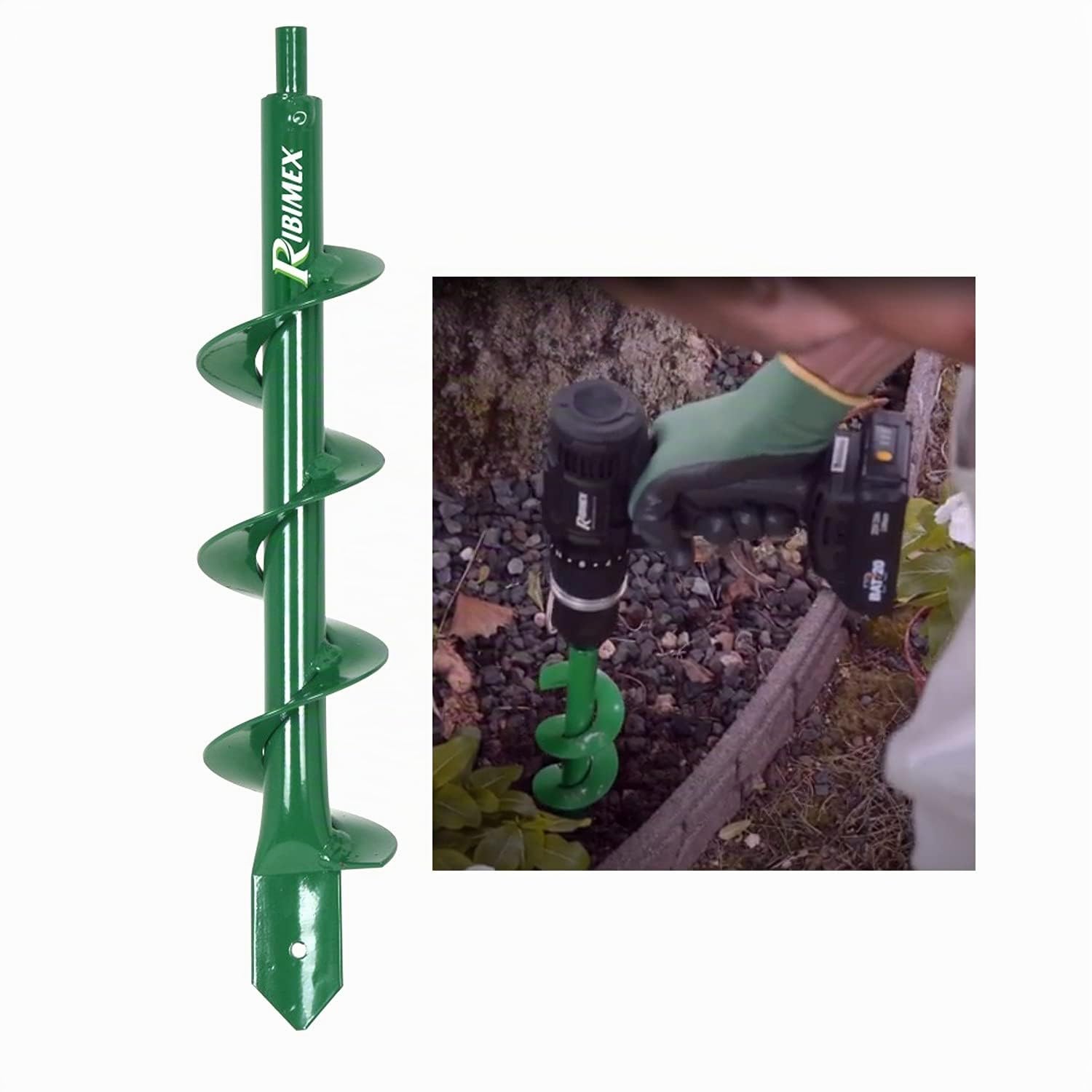 Ribimex - PRTARPER080 - Tarière pour perceuse - Ø80 cm x 30 cm