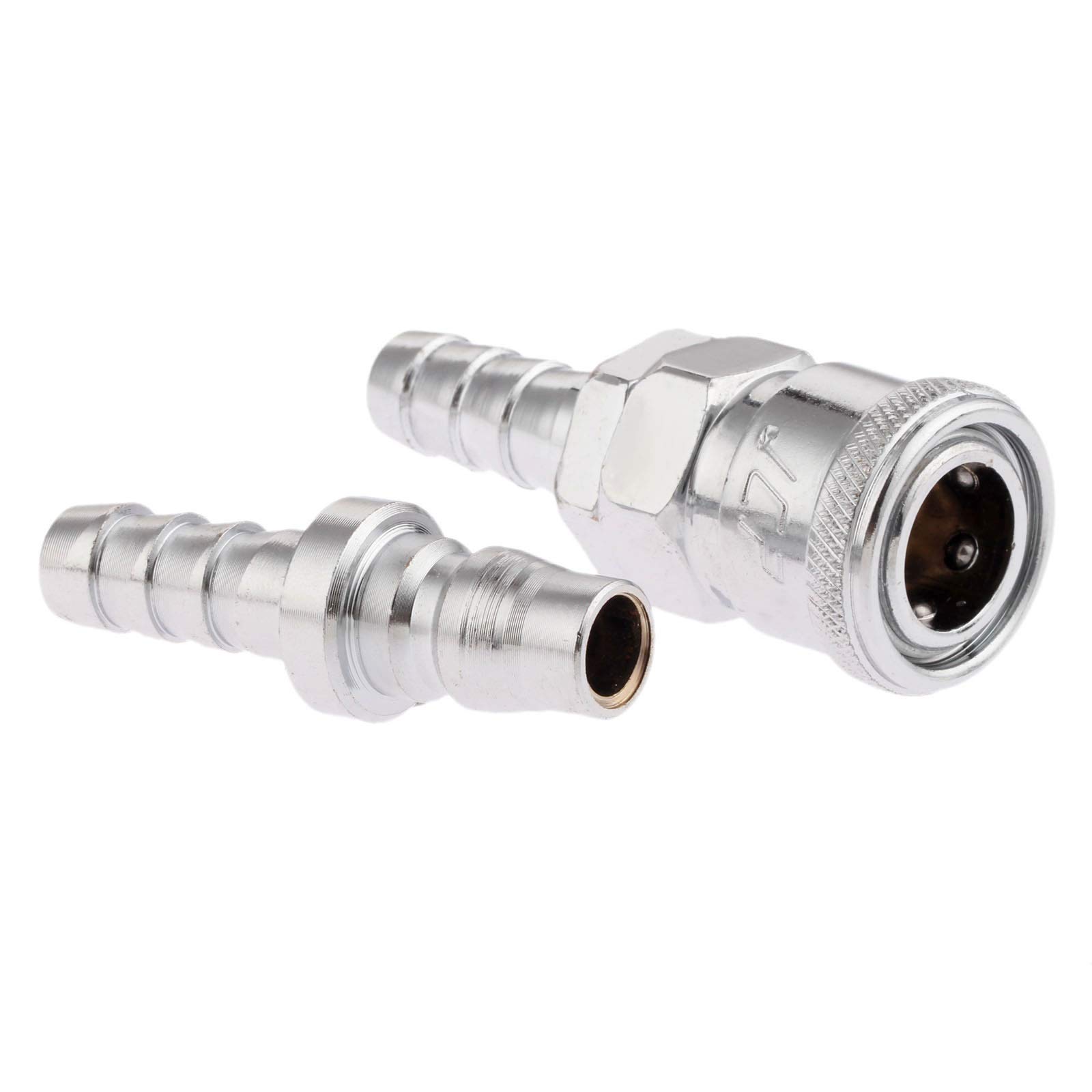 Conexión de Manguera, jardín rápida 2 Piezas Accesorios neumáticos Hierro Conector compresor línea Aire Euro Acoplador Hembra liberación 1/4"