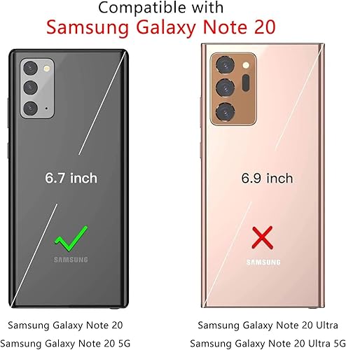 Miniatura 2 de Funda para Note 20 5G, funda para Galaxy Note 20 0.18 oz con protector de pantalla de TPU flexible autorreparable 2 unidades, funda de grado militar