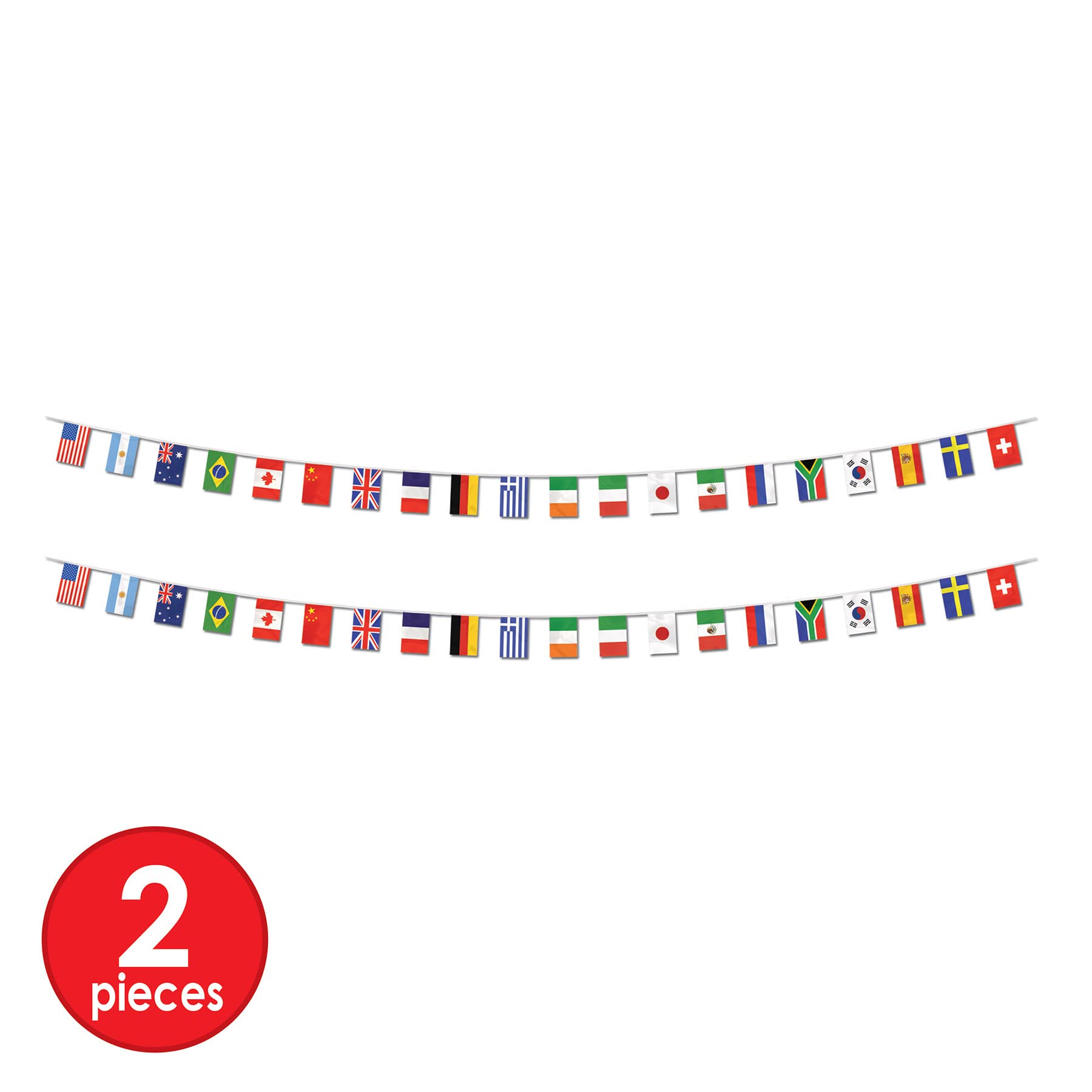 Beistle S57738AZ2 - Banderines (plástico, multicolor, 2 unidades)