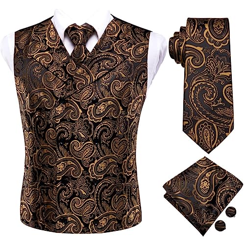 Gilet homme cravate hanky bouton manchette pour marié chic