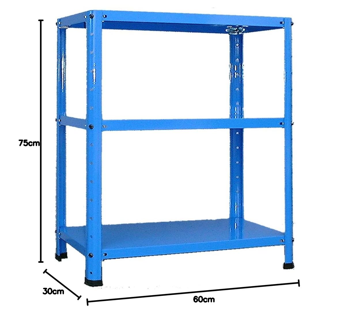 Amazon｜Rack Factory スチールラック 60×30cm 高さ75cm 3段 50kg/段 