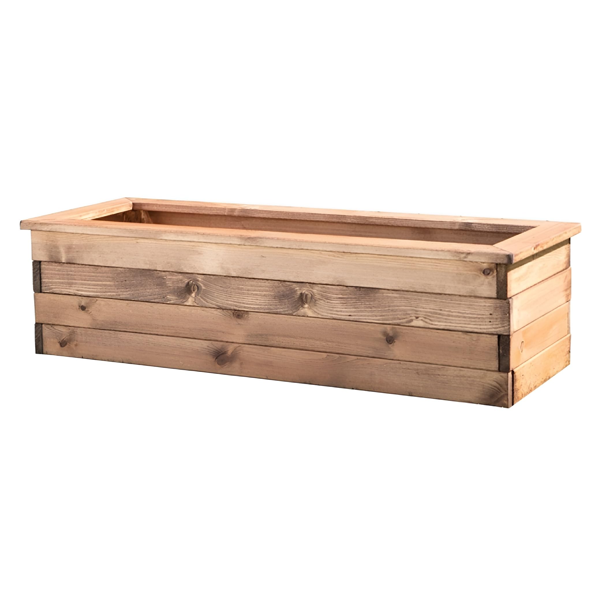 Primrose  Garden Redwood Wooden Trough Planter Raised Bed 82Cm from B&Q