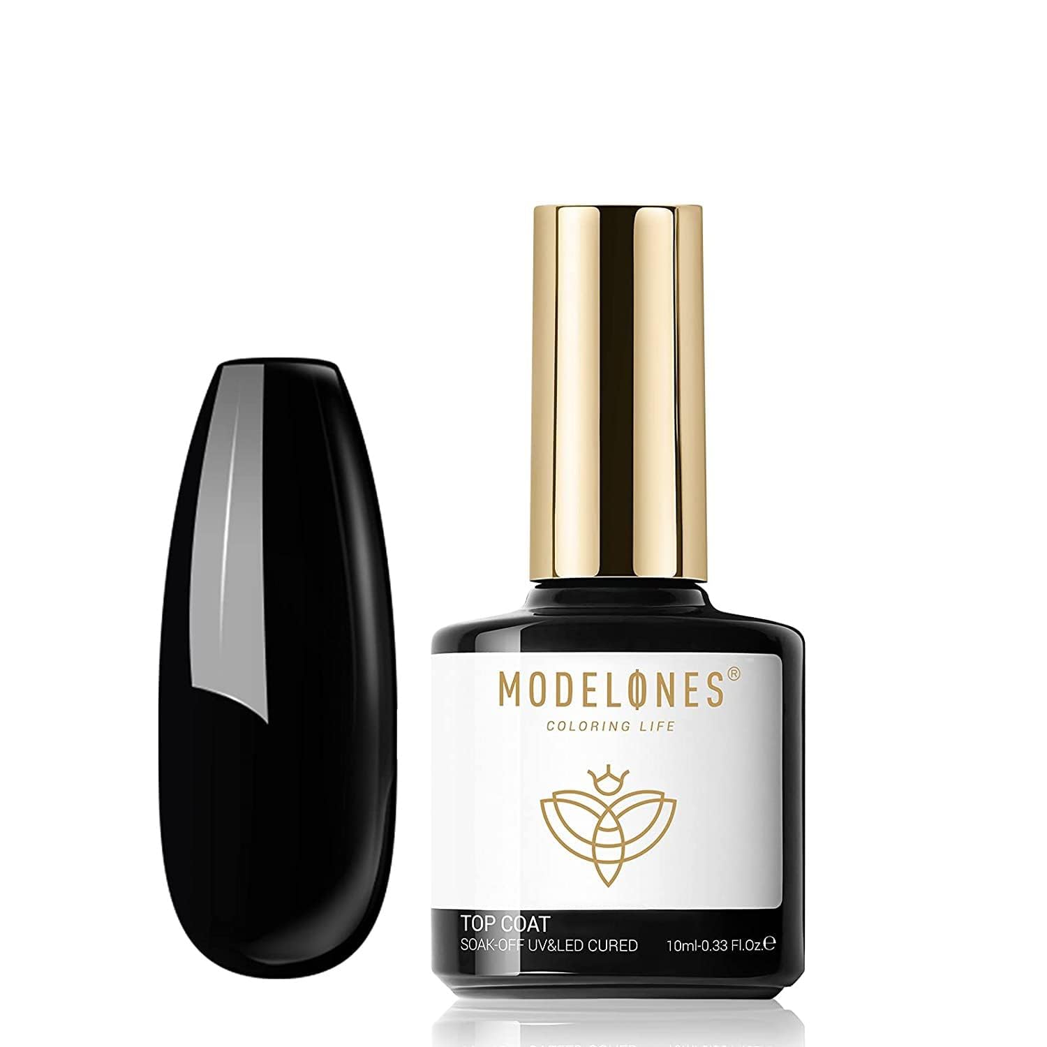 Modelones HEMAフリートップコート 10ml ノーワイプトップコート 高沢仕上げ 長持ちするジェルネイルポリッシュ 家庭用マニキュアに最適 ギフトボックス付き ポリッシュ ネイルジェル