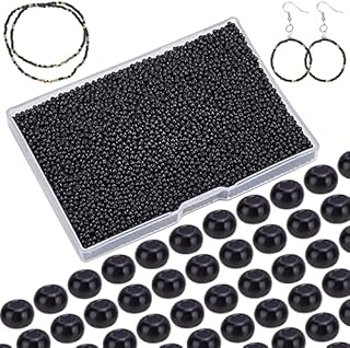 PandaHall Elite about 10000pcs 12/0 2mm Black Round Glass Seed Beads Pony Bead Mini Spacer Beads for Earring Bracelet Bracelet Jewellery Making, Hole: 0.3mm