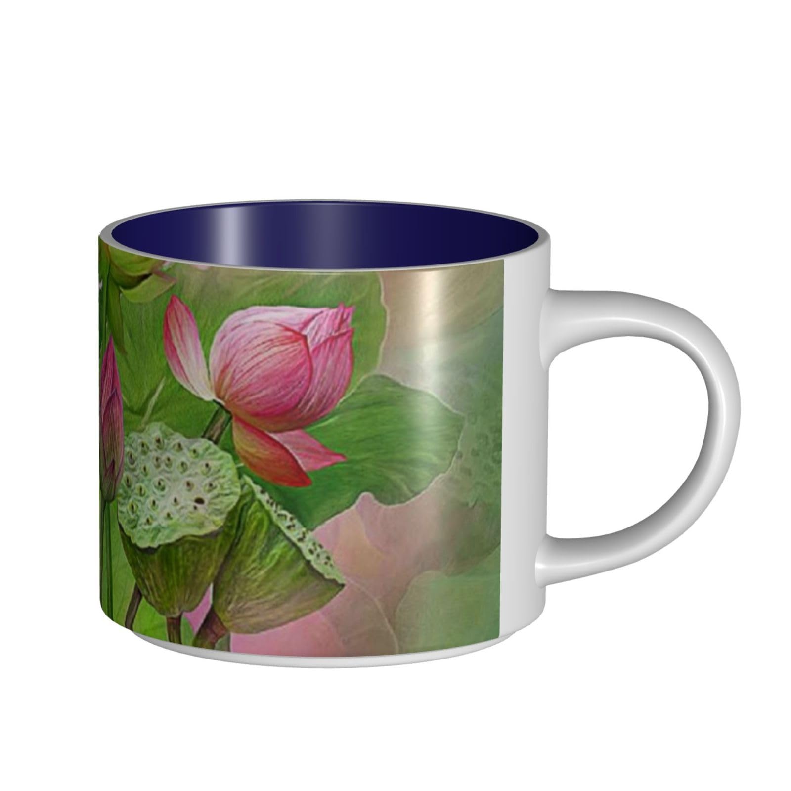 Spirit of the Lotus bedruckte große Keramiktasse Kaffeetasse