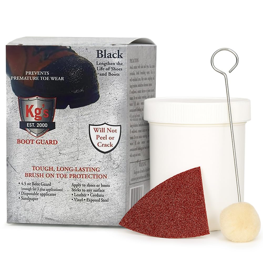 Kg's Boot Guard Brush On Toe Protection – Brush On Liquid for Tough, Long-Lasting Safety Protection on Boots