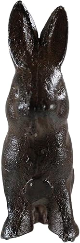 Miniatura 4 de Ebros Gift Paquete de 2 figuras rústicas de hierro fundido, conejo, liebre, conejo, liebre, 3.25 pulgadas de alto, conejos de animales, cuento de