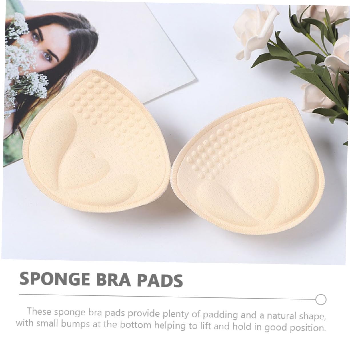 3pares Almohadillas De Esponja Para Sujetadores Insertos Removibles Para Bras Deportivos Confortables y Transpirables Adecuadas Para Bikinis y Ropa De Deporte