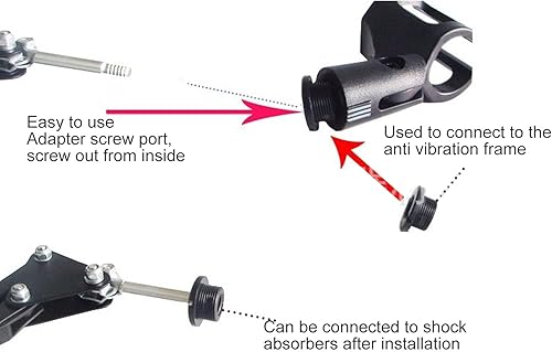 Miniatura 5 de Soporte de brazo de micrófono mediano con clip adaptador de tornillo, pluma de suspensión ajustable de 360 grados para bola de nieve azul para