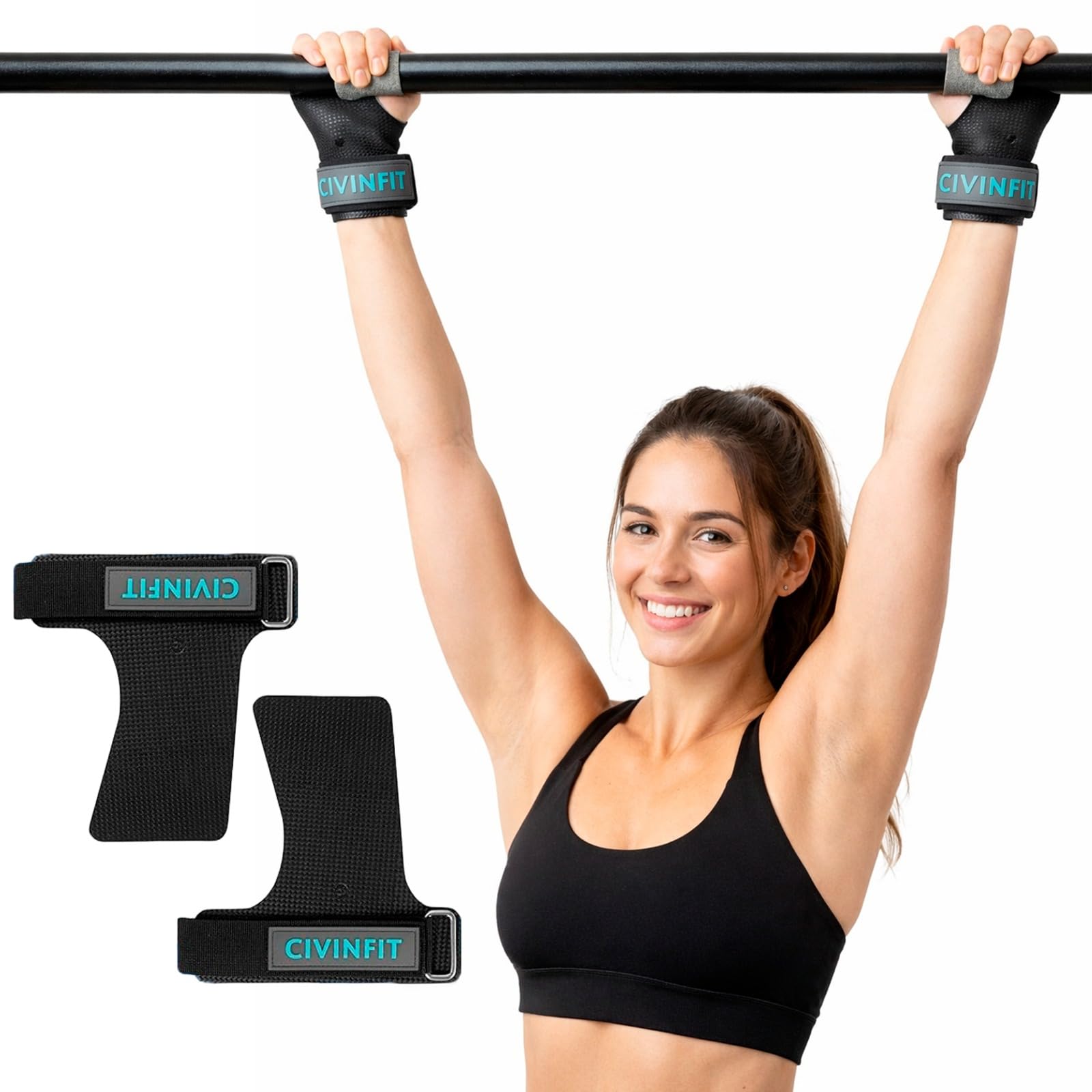 Calleras para Crossfit Iniciación I Calleras Crossfit Mujer Fibra de Carbono I Guantes Gimnasio Mujer , Straps gym Hand Grip Sin Agujeros I Calleras para Crossfit Protección de Manos | Muñequeras Gym