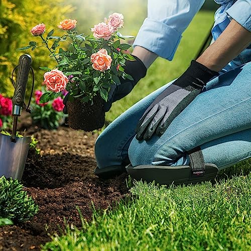 Nocry Home & Gardening Knee Pads For Women And Men - Lightweight Waterproof Eva Foam Cushion, Soft Inner Liner, And Easy Fit With Adjustable Hook'n'loop Straps, Garden Kneeling Pads For Work, Black #TOP2