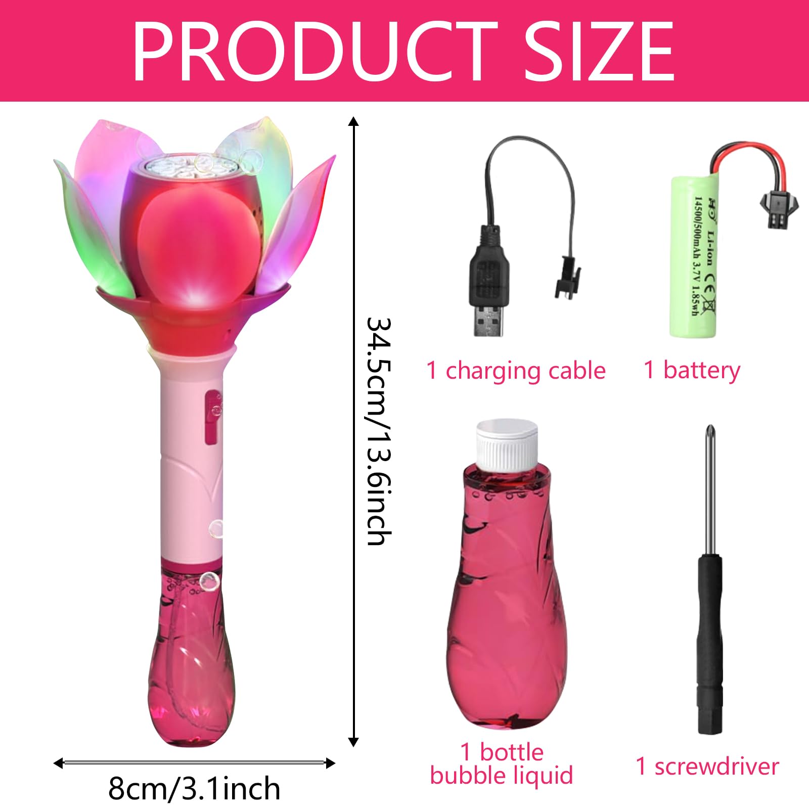 Sparabolle Di Sapone Bambini, Bubble Gun Ape Lotus Bambini, Macchina Bolle Sapone Elettrica Con Soluzione per Bolle, Pistola Bolle Di Sapone Matrimonio 10000+ Bolle/Minuto, Per Esterni/Feste/Matrimoni