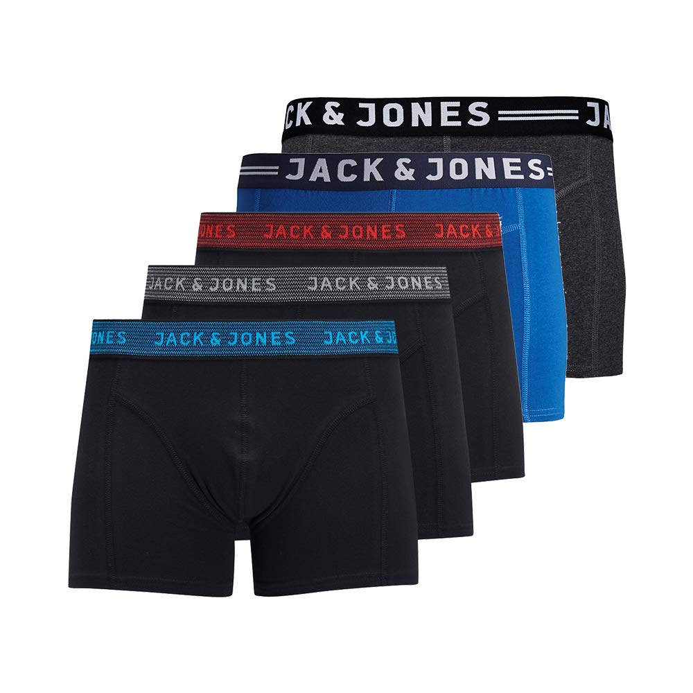 JACK & JONES Herren 5er Pack Boxershorts Mix Unterwäsche Mehrpack,5er Pack #1 Ohne Wäschesack,XL
