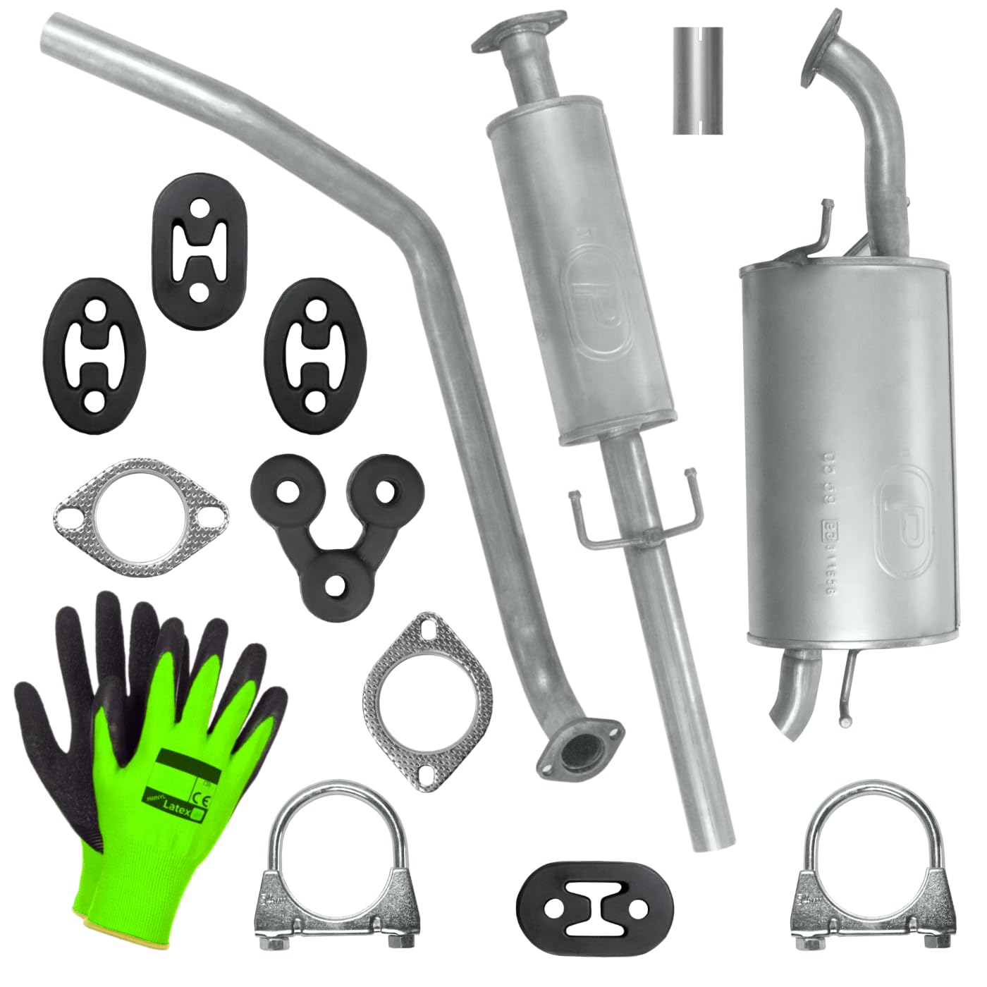 POLMOstrow Auspuff für Chevrolet Kalos 1 I 2002-2008 | Mitteltopf und Endtopf, Motoren: 1.2 - 1.4, Fließheck