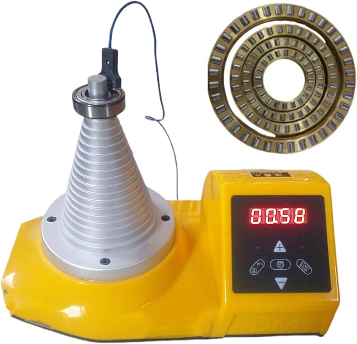 KJZQXYX 2kW Cone Style Bearing Heater,220v Industrial Induction Heater, for 20-120mm, Automatic Demagnetization, Power Reduction,for Gears & Bearings