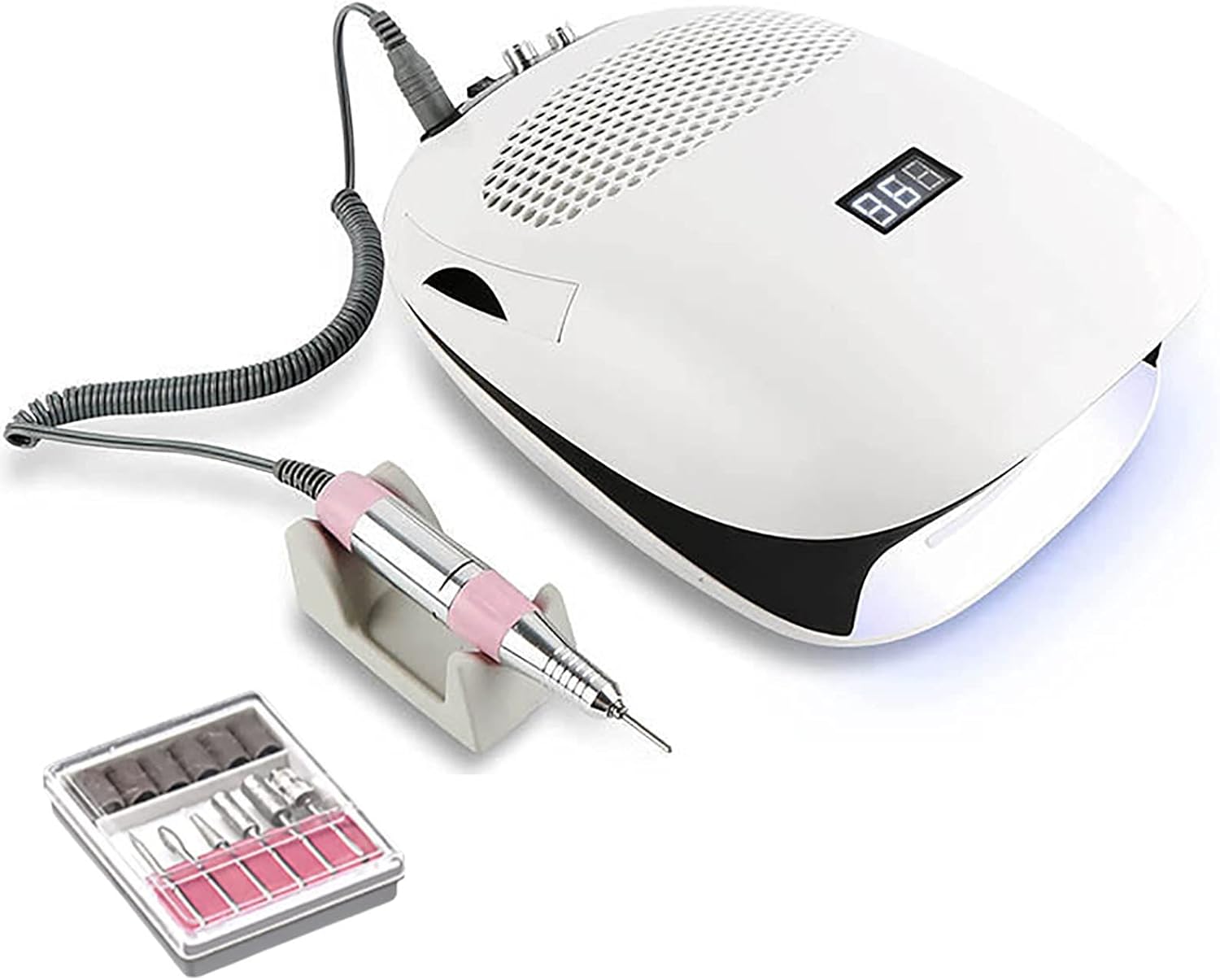 3 in 1 Nail Lamp Dryer Electric Nail Drill Machine Nail Dust Collector Suction Vacuum Cleaner Nail Art Manicure for Acrylic Nails