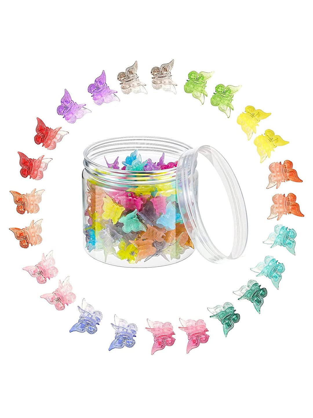 Melbees by Yellow Chimes Hair Clips for Girls Kids Hair Accessories for Girls Hair Claw Clips for Girl Kid Multicolor Small Claw Clip Combo Set Mini Hair Claw Clips for Girls Baby’s Clutchers for Hair