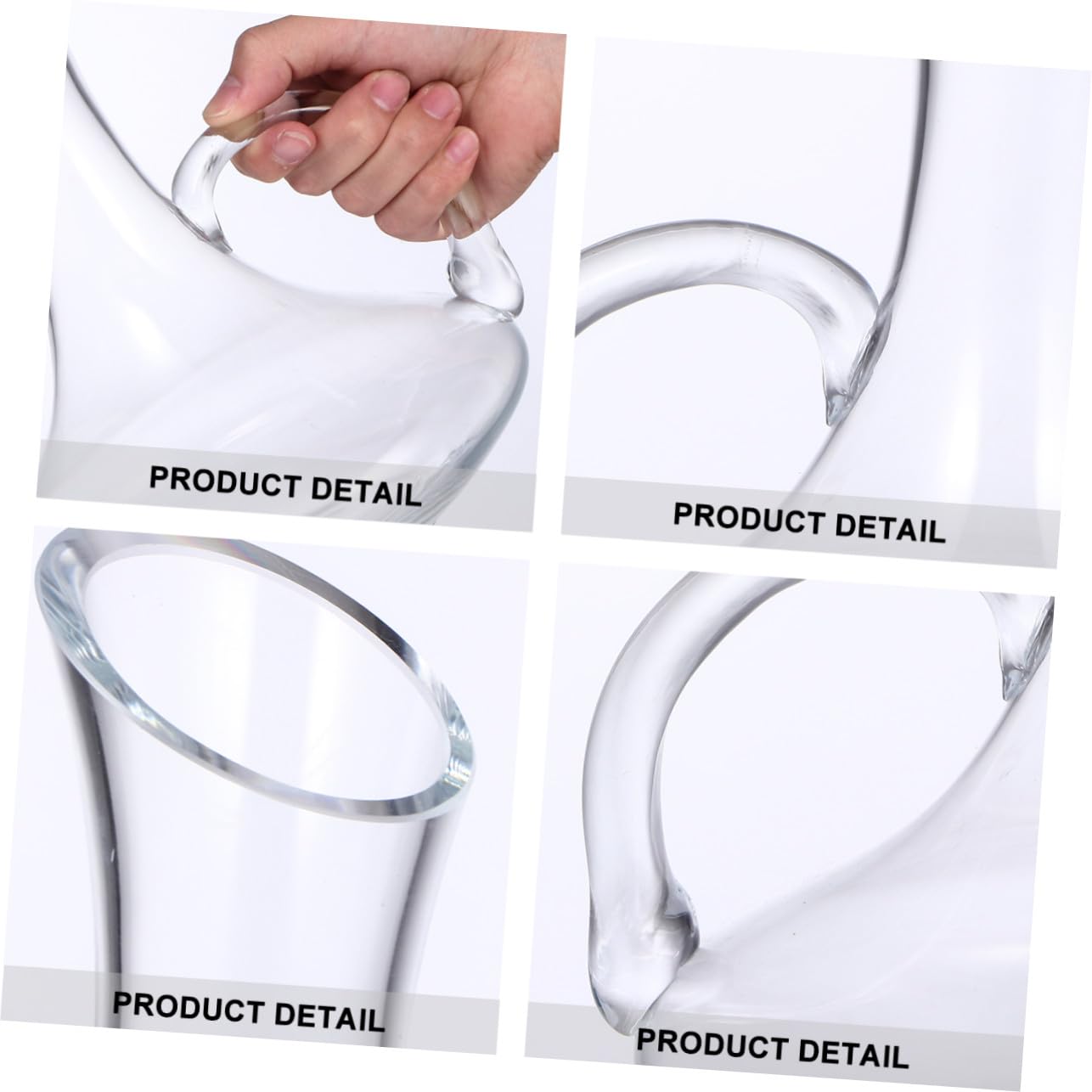 Wine Decanter mit Griff aus Premium Glas Praktischer und Stilvoller Weinverteiler für Zuhause Elegante Dekoration Sicherer Ausgießer mit Glatter Öffnung Verbessert Aroma und