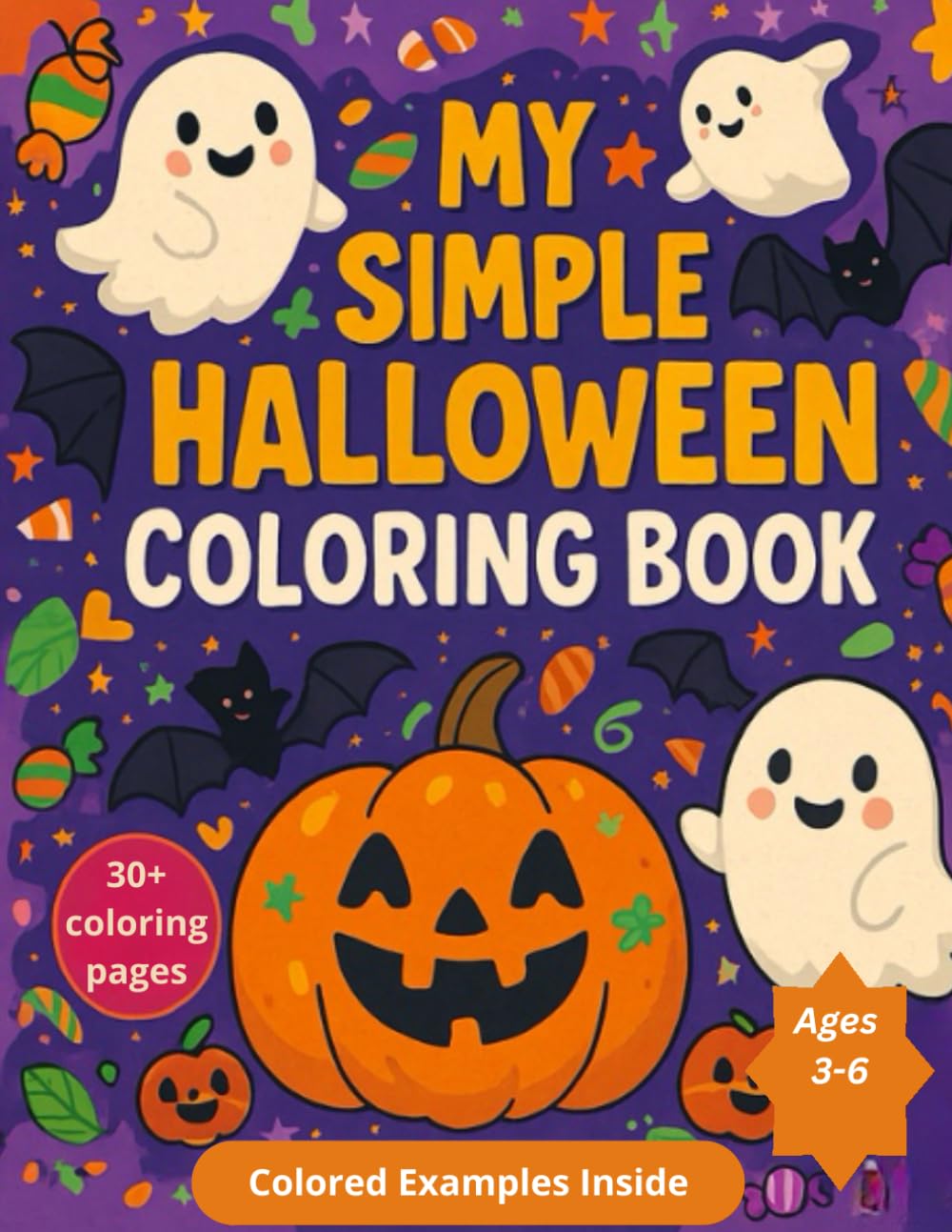 My Simple Halloween Mandala Book: Easy Autism-Friendly Designs for Kids Ages 3–6: 30 Fun Pages with Pumpkins, Ghosts & Cats | Bold Outlines for ... Coloring Book Series for Kids (Ages 3–6))