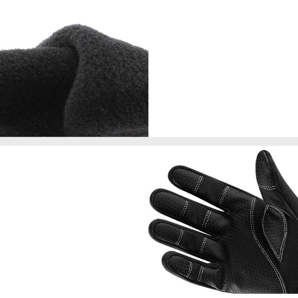 Guantes de Dedos Completos Guantes de Deportes al Aire Libre la Bici Impermeable a Prueba Viento Dedo Completo Invierno Pantalla táctil Antideslizante Absorbe los Golpes Cojín