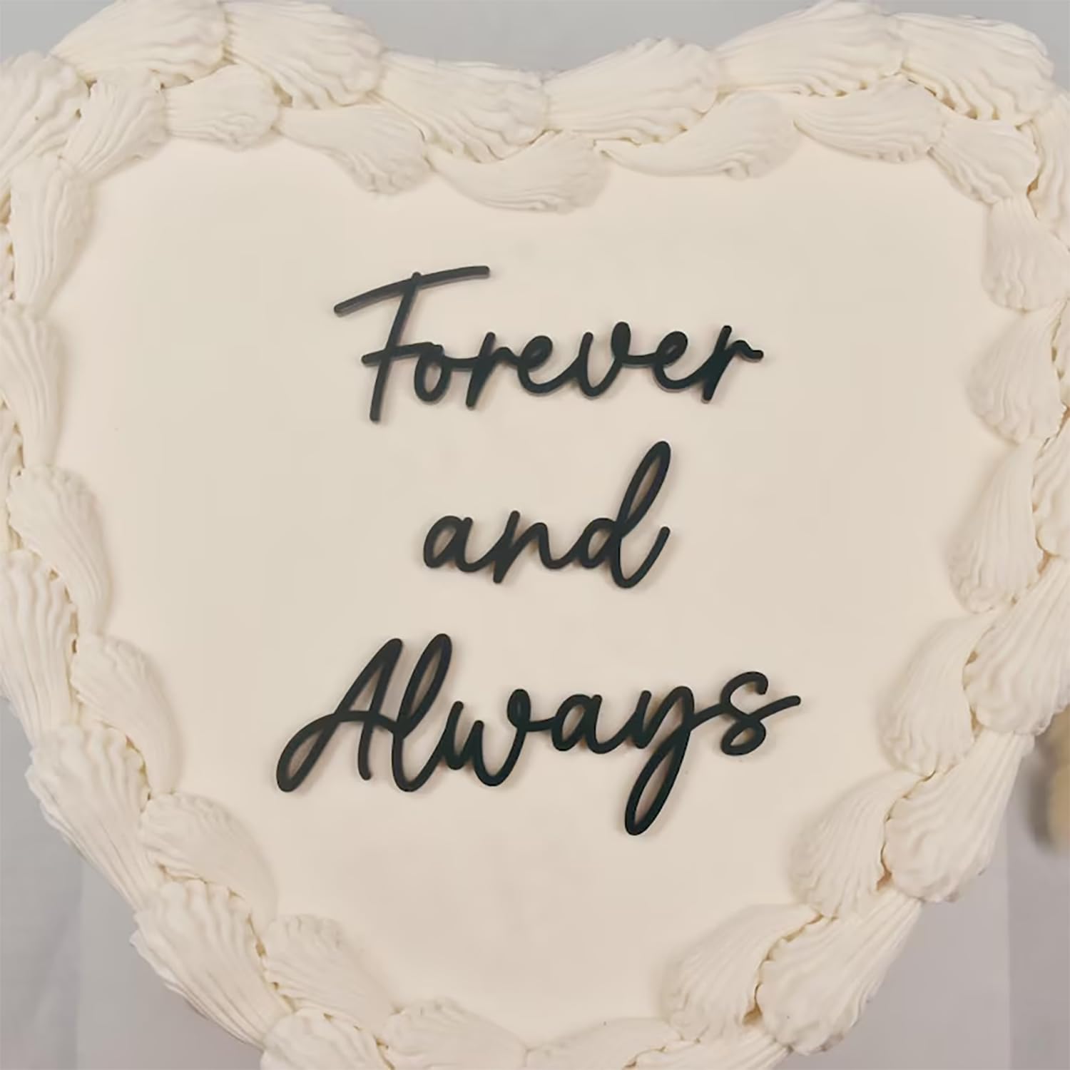 Always and Forever Cake Topper,Black Acrylic Always Cake Topper,Always love Cake Toppers for Wedding Anniversary Bridal shower Party Decorations
