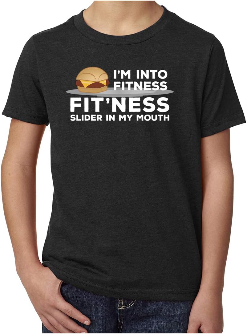 I'm into Fitness Fit'ness Slider in My Mouth Youth Funny Graphic tees