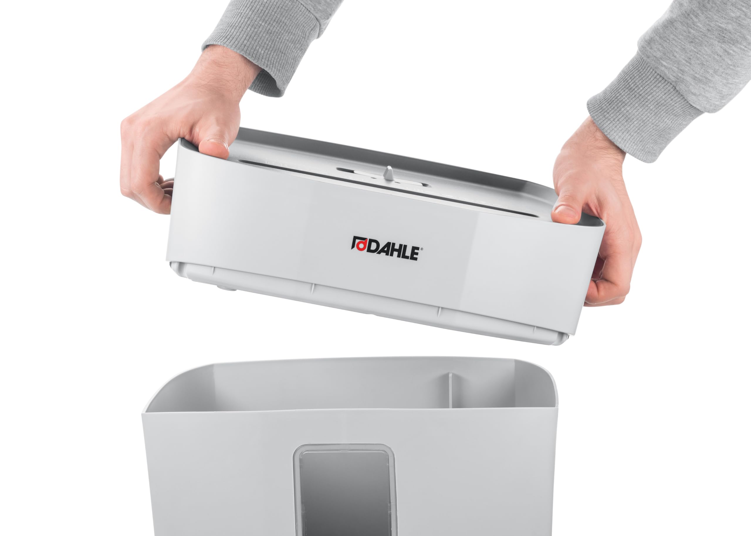 Dahle PaperSAFE PS 100 distruggidocumenti (5 fogli, livello di sicurezza P4, taglio a particelle, privo di olio e manutenzione, 12 litri), grigio