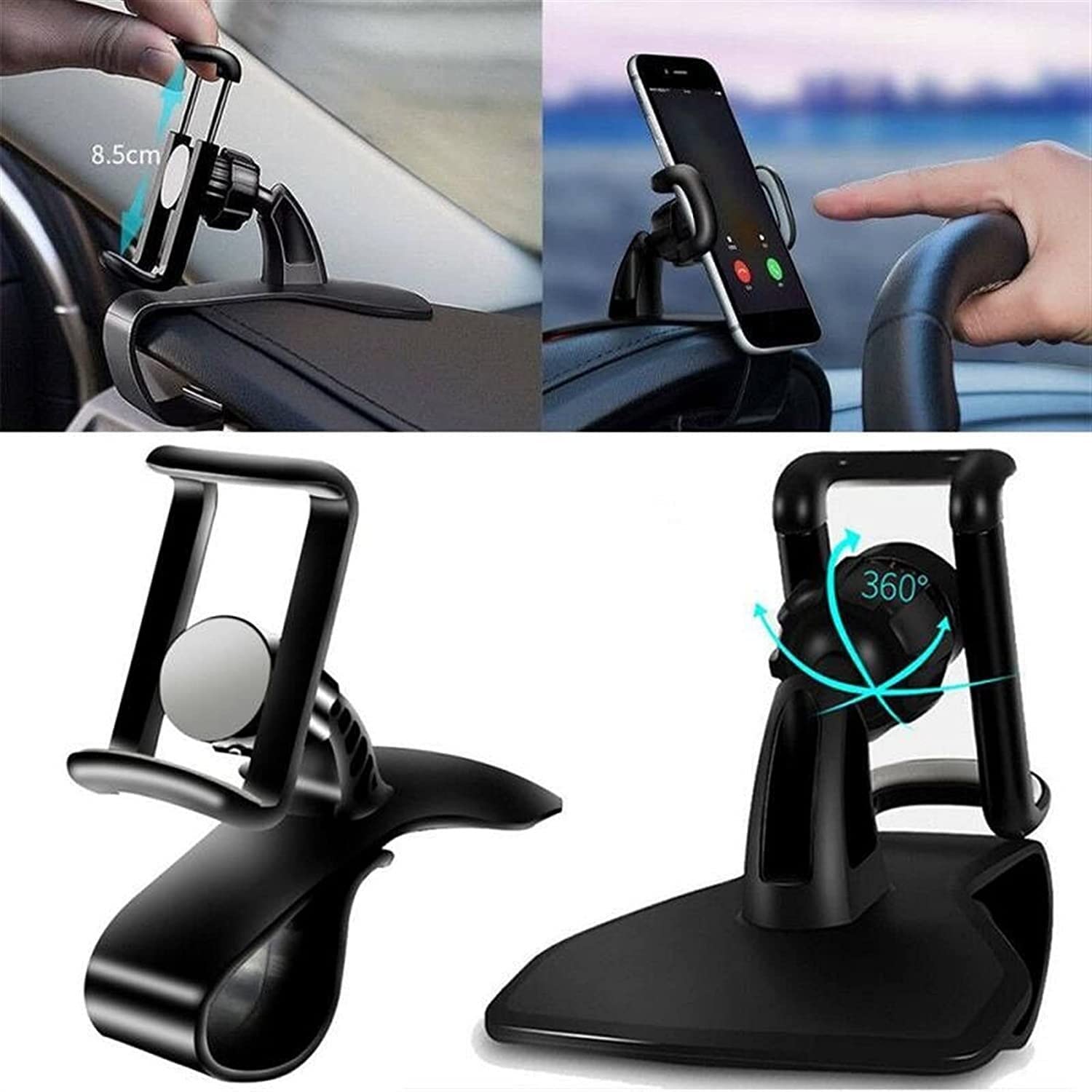 Supporto Auto Smartphone Supporto Per Telefono Per Auto A 360° Supporto Per Cruscotto Per Auto Supporto Per Telefono Cellulare Supporto Per Staffa GPS Adatto Per La Maggior Parte Dei Telefoni Cellular