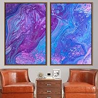2 Piece Framed Canvas Wall Art Natural Abstract Canvas Prints Home Artwork Decoration for Living Room,Bedroom - 16