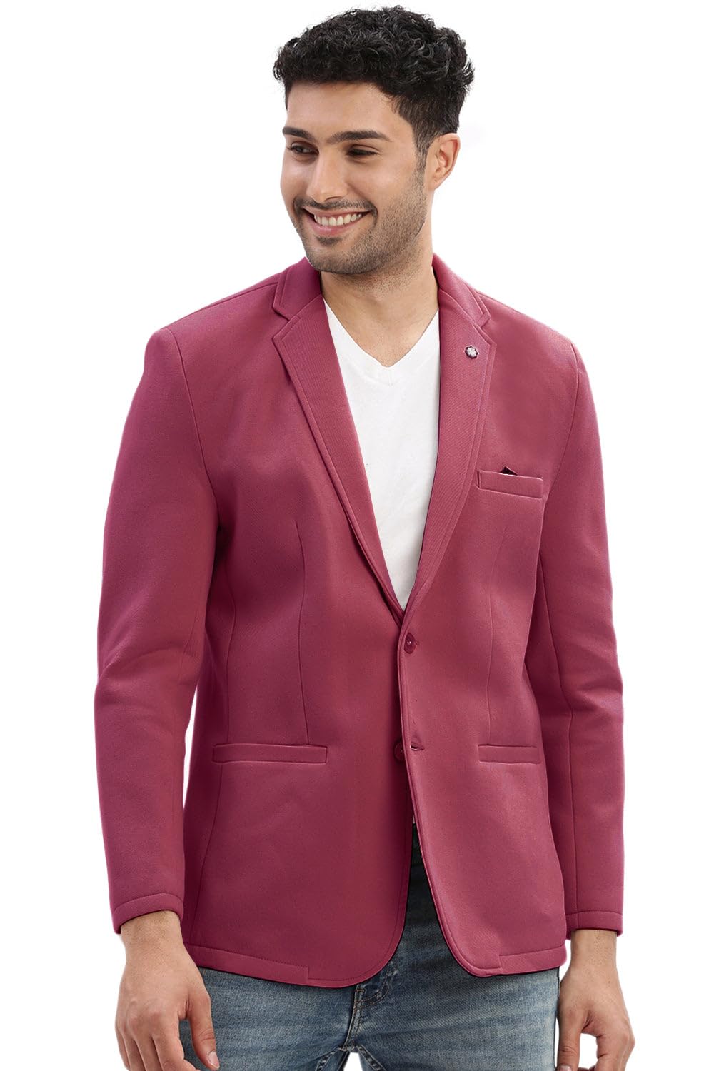 Men Solid Single Breasted Casual Blazer | Notched Lapel Full Sleeves Cotton Blazer for Mens | Slim Fit Regular Length Blazer for Men's-image-49