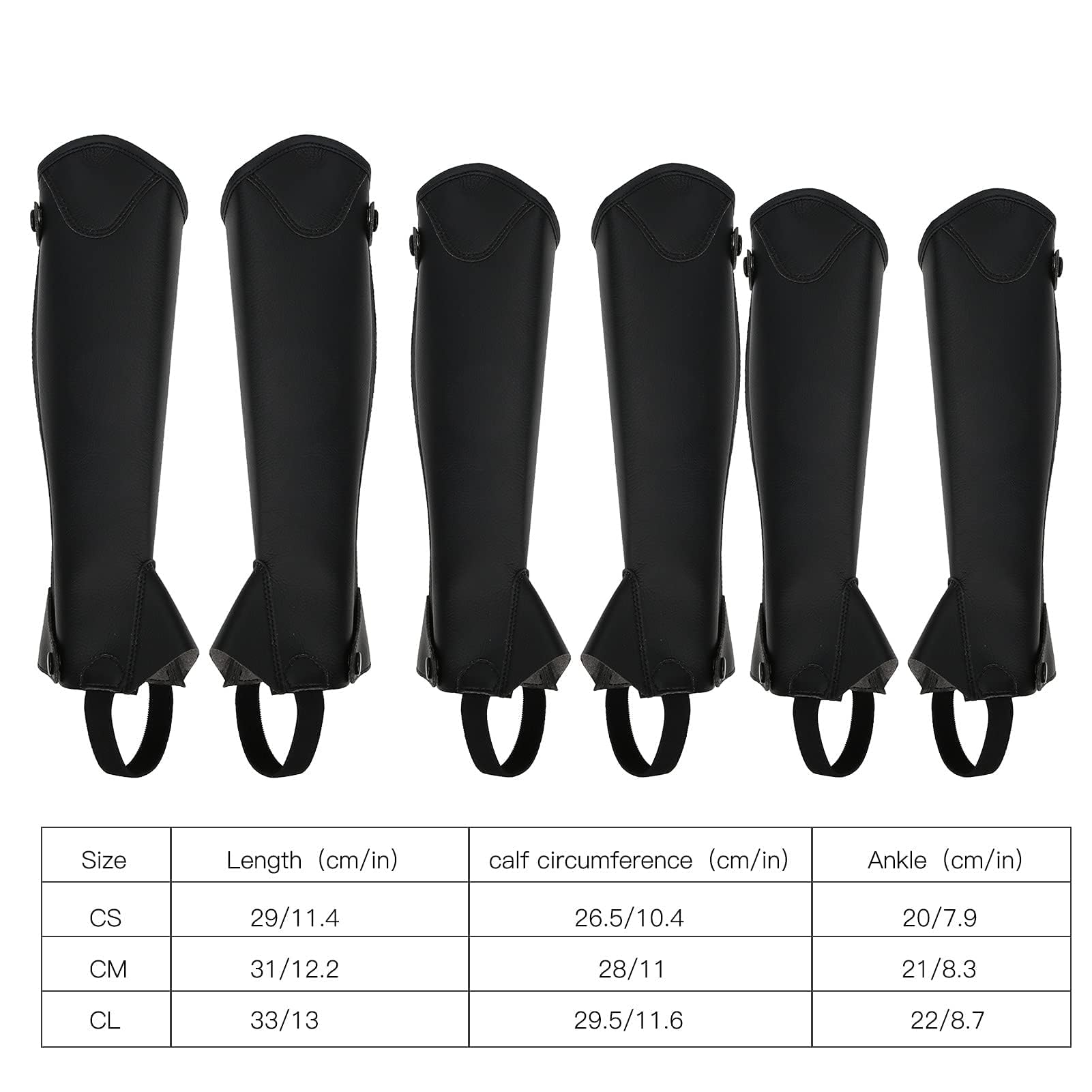 HERCHR Reiten Unisex Kinder Half Chaps PU Leder Reiten Kinder Half Chap Reißverschluss Half Chap Reitschutzausrüstung