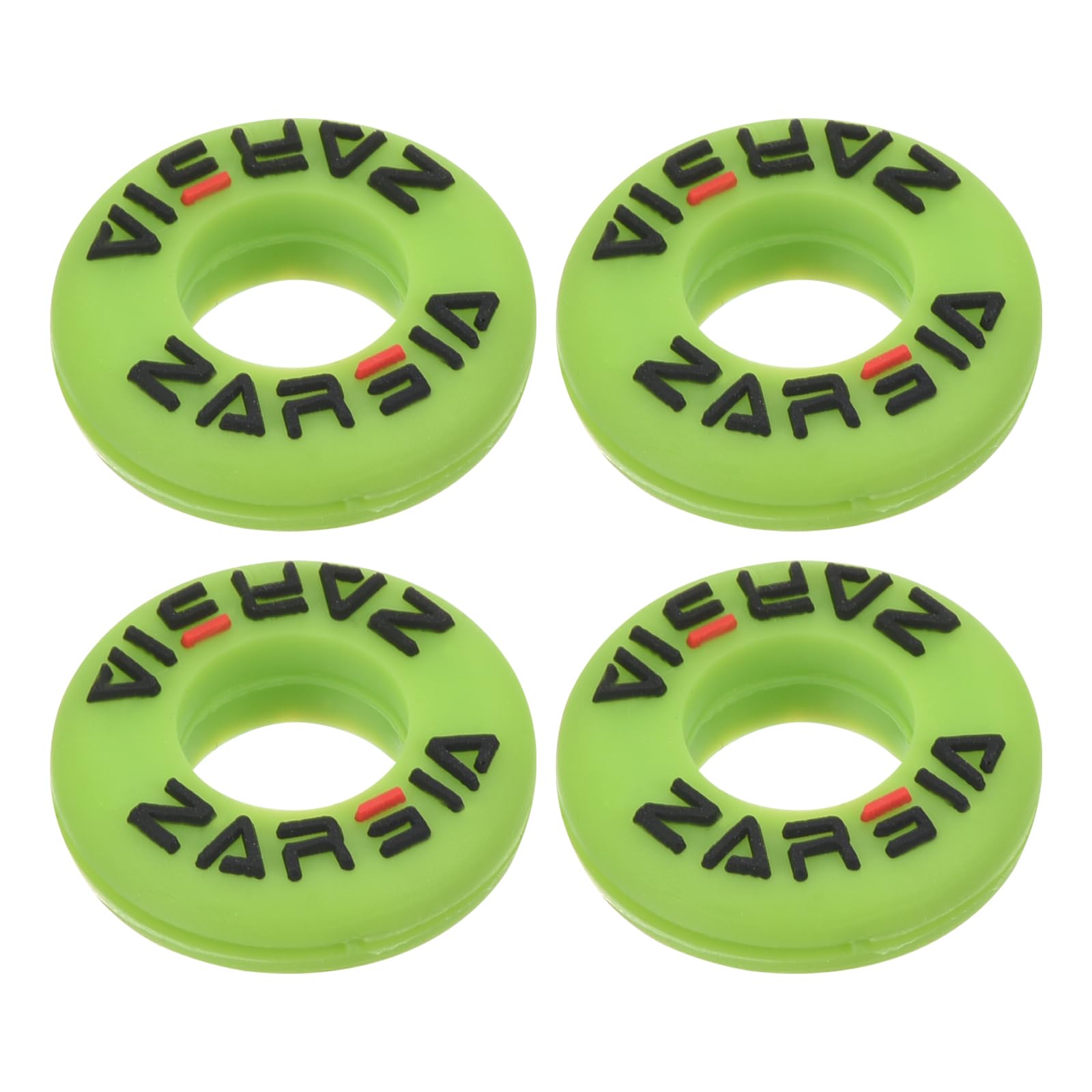 M METERXITY 4 Pack Tennis Vibration Dampener - Round Shock Absorber, Silicone Racket String Damping, Apply to Tennis Racket (8mm, Green)