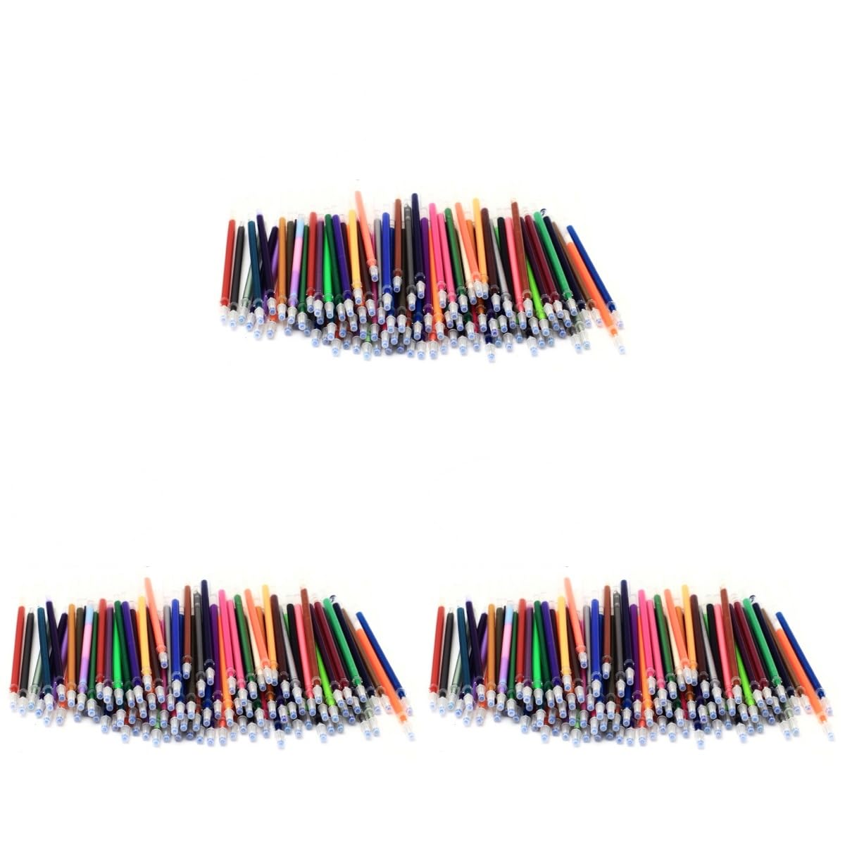 Angoily 3 Pièces Recharge pour Stylos Gel Couleurs Aléatoires Encre Gel Acid Pastel Pailleté pour Coloriage Adulte Dessin Scrapbooking et Bricolage Couleur Aléatoire