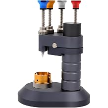 4-Pin Watch Hand Setting Tool Professional Watch Hand Press Tabletop Watchmaker Needle Presser Tool Set with 8 Needle Tips & 3 Movement Bases for Timepiece Repair & Installation