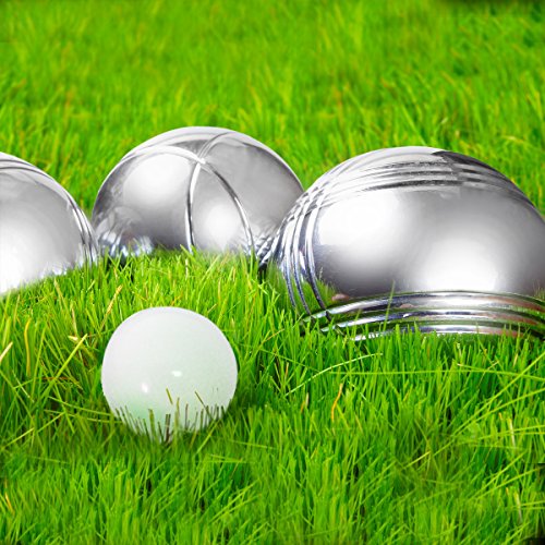 image for Hey! Play! Petanque/Boules Set for Bocce and More with 8 Steel Tossing