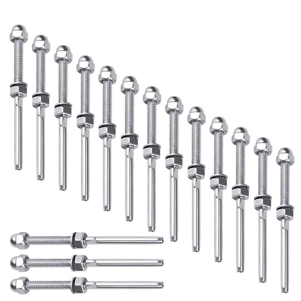 Buy 30 Pack Threaded Terminal Stud QIUYE Cable Railing Stud Tension End