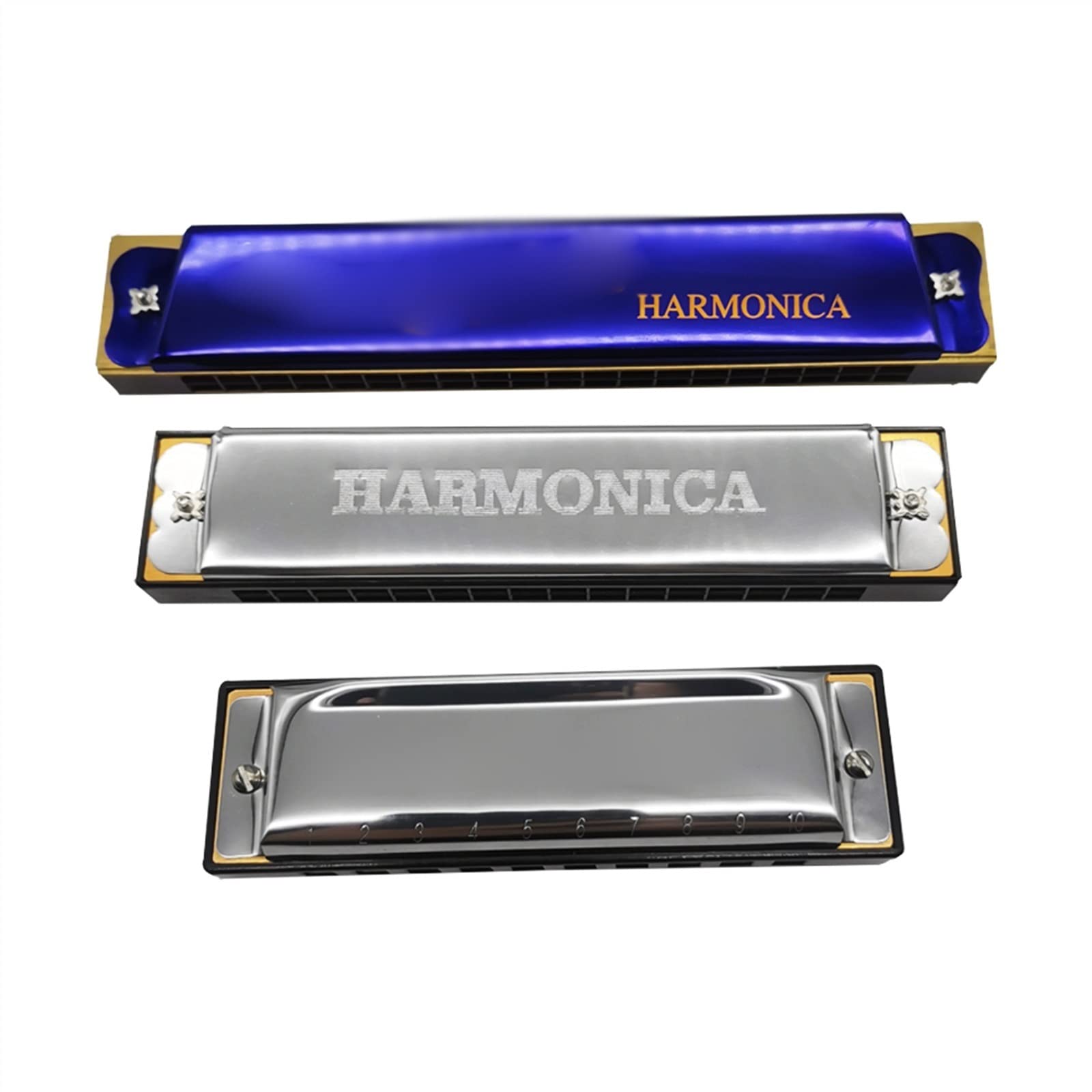 10-Loch/16-Loch/20-Loch Polyphone Mundharmonika C-Taste Diatonisches Tremolo Anfänger-Mundharmonikas Mundharmonika Set (Color : 16 Hole)