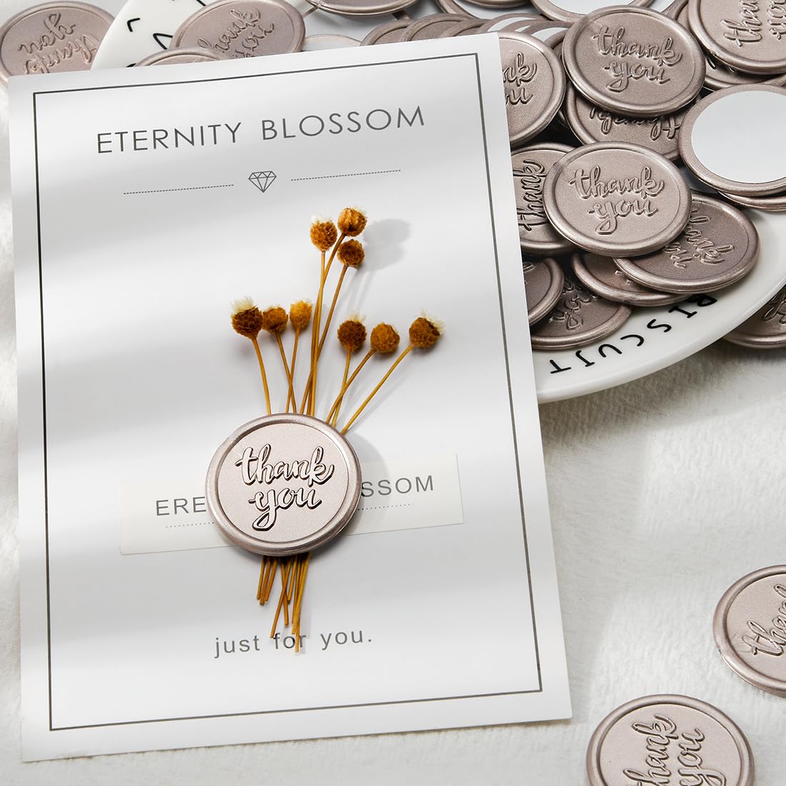 500 Etiquetas Doradas Para Sellado - Gracias Por Su Pedido, Para Regalos, Bodas Y Eventos