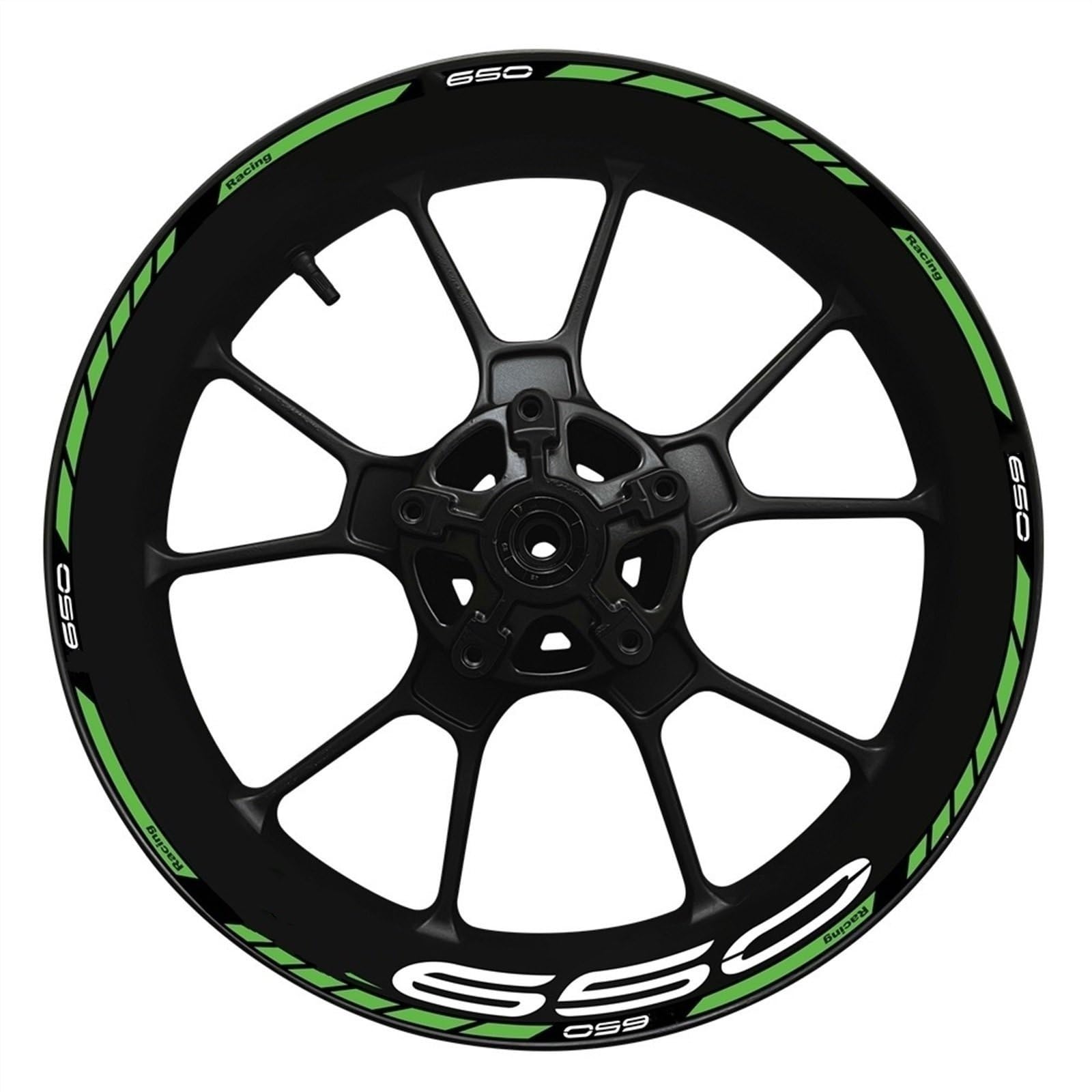 Stickers Motorcycle Wheel Stickers Reflective Rim Motorbike Waterproof Decals for Kawasaki Z650 Z 650(Style 5)