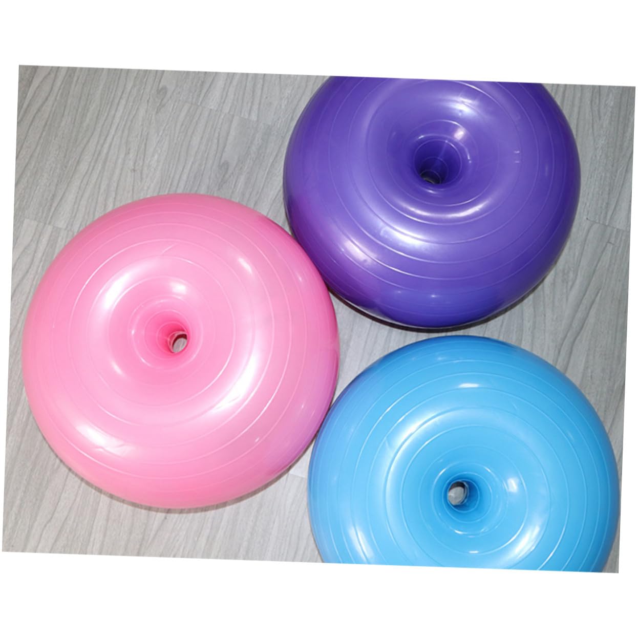 Gatuida Donut Gymnastikball in Rosa, Anti Burst PVC mit Luftpumpe für Yoga