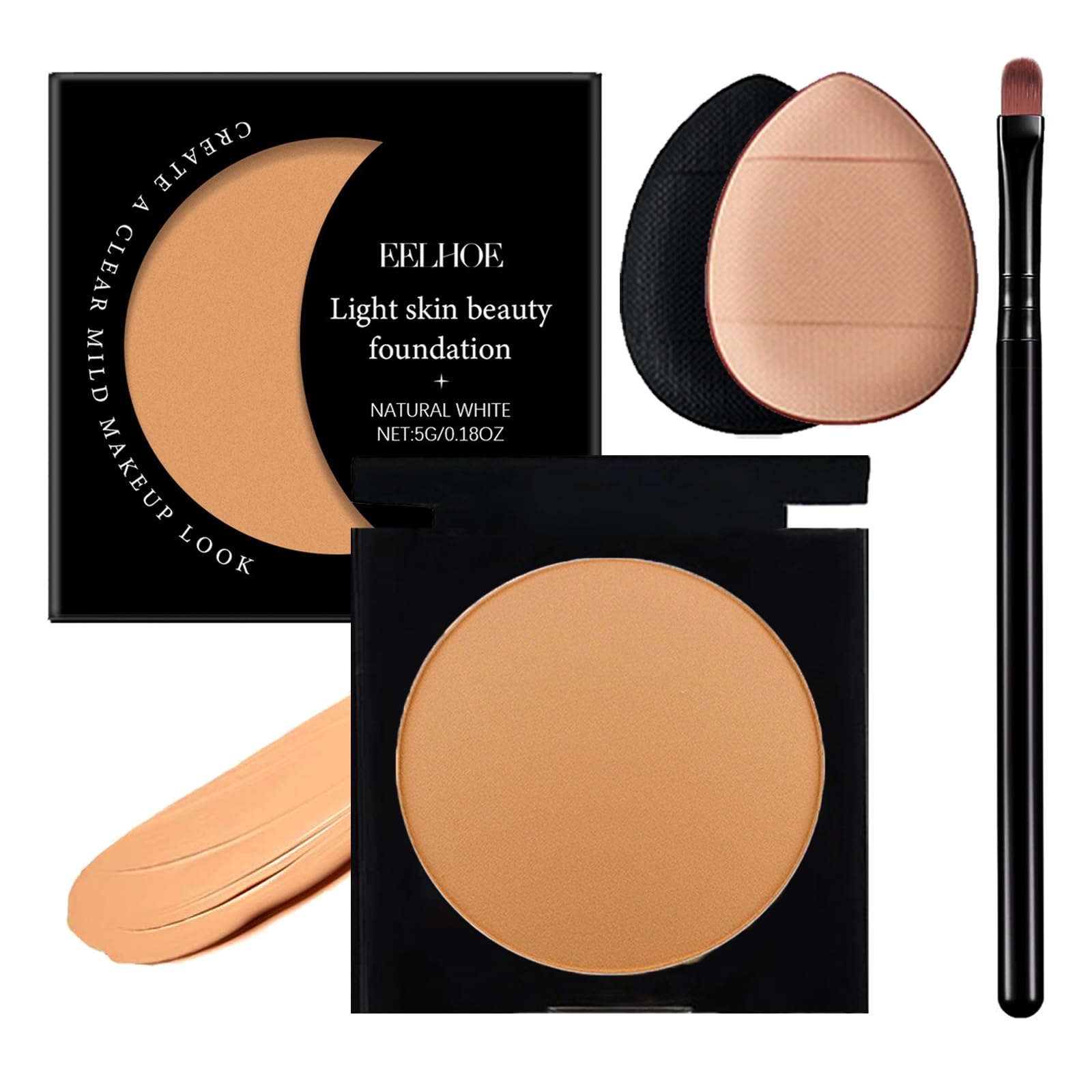 Inauguratei Under Eye Brightener Waterproof Under Eye CC Concealer for Dark Circles Long-Lasting Oil Control Dark Circle Corrector