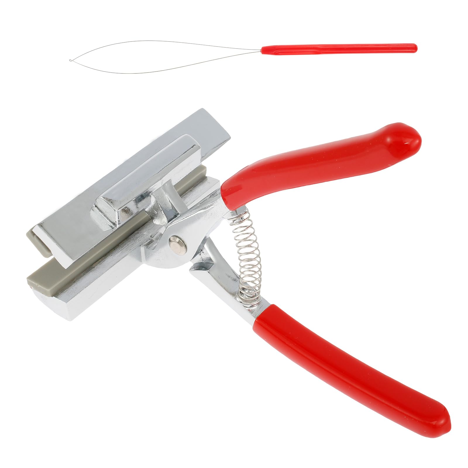 Alloy Art tool Extra Wide Canvas Pliers, Canvas Pliers and Needle Threader Set with Spring Return Handle Practical Canvas Stretcher Plier Wide Jaw Canvas Stretching Helper for Stretching Clamp