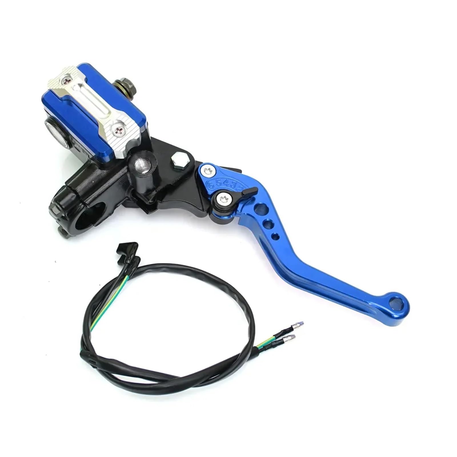 Hguvsjd 7/8" 22mm CNC Aluminum Alloy Moto Front Brake Clutch Master Cylinder Hydraulic Pump Lever Motorcycle Brake Lever(Blue)