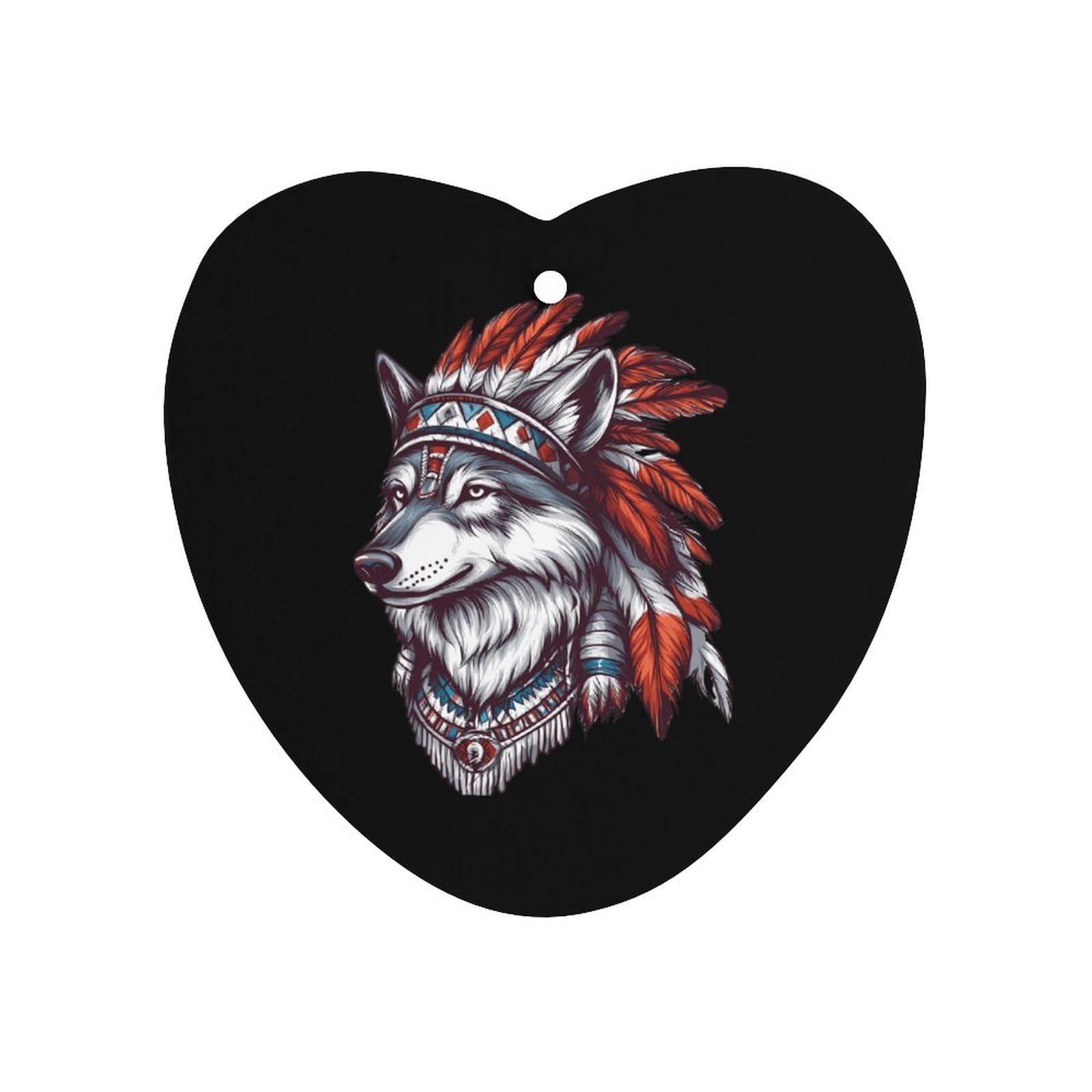 Chief of The Wolf Pack Tribal Wolves Car Air Freshener Hanging Aromatherapy Tablets for Car Accessories Love form